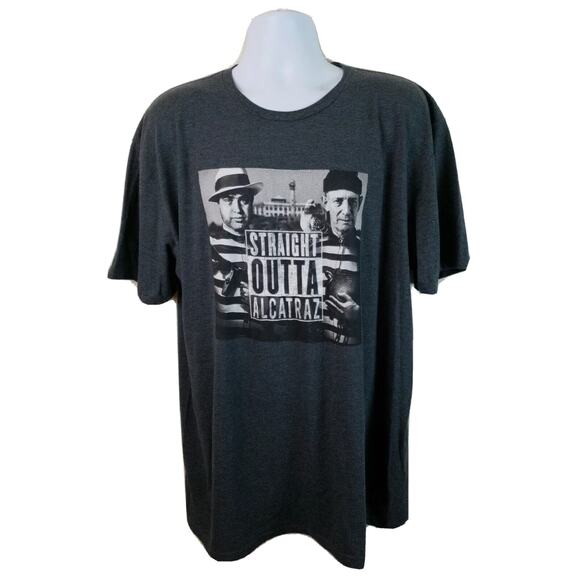 NWT Straight outta Alcatraz T-shirt w/ Birdman and Capone size: XL - Picture 1 of 5
